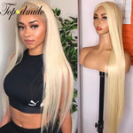 Blonde 13x4 Lace Front Wigs Baby Hair Brazilian Straight Remy Human Hair Wigs for Women 613 Color Wigs