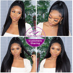 13x4 Brazilian Kinky Straight Wig Remy Lace Front Human Hair Wigs For Black Women