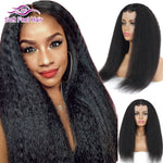13x4 Brazilian Kinky Straight Wig Remy Lace Front Human Hair Wigs For Black Women